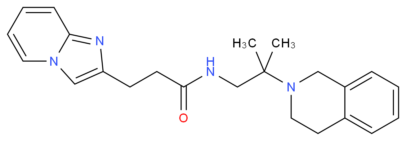 N-[2-(3,4-dihydroisoquinolin-2(1H)-yl)-2-methylpropyl]-3-imidazo[1,2-a]pyridin-2-ylpropanamide_Molecular_structure_CAS_)