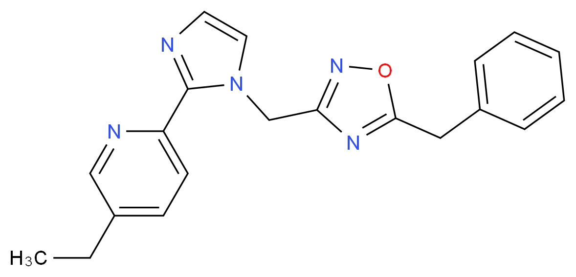 2-{1-[(5-benzyl-1,2,4-oxadiazol-3-yl)methyl]-1H-imidazol-2-yl}-5-ethylpyridine_Molecular_structure_CAS_)