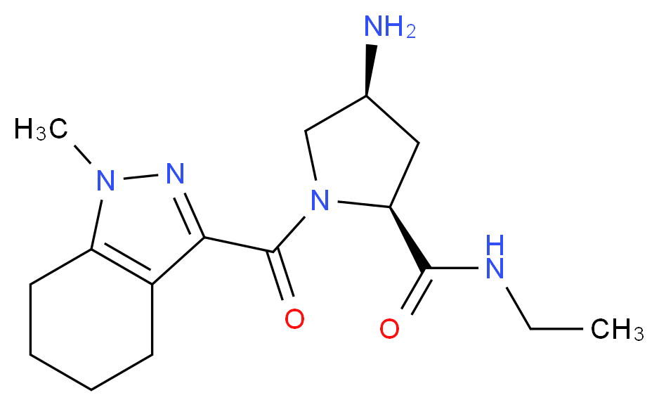 (4S)-4-amino-N-ethyl-1-[(1-methyl-4,5,6,7-tetrahydro-1H-indazol-3-yl)carbonyl]-L-prolinamide_Molecular_structure_CAS_)