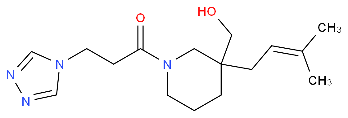 {3-(3-methyl-2-buten-1-yl)-1-[3-(4H-1,2,4-triazol-4-yl)propanoyl]-3-piperidinyl}methanol_Molecular_structure_CAS_)