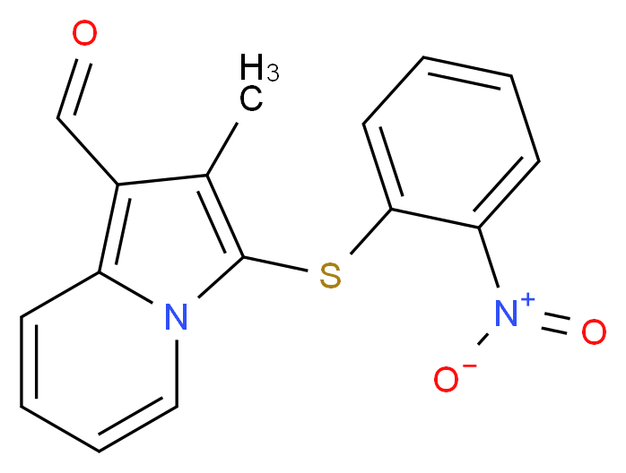 2-Methyl-3-(2-nitro-phenylsulfanyl)-indolizine-1-carbaldehyde_Molecular_structure_CAS_)