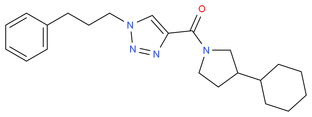 4-[(3-cyclohexyl-1-pyrrolidinyl)carbonyl]-1-(3-phenylpropyl)-1H-1,2,3-triazole_Molecular_structure_CAS_)