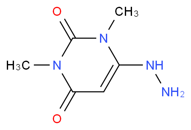 6-Hydrazino-1,3-dimethylpyrimidine-2,4(1H,3H)-dione_Molecular_structure_CAS_)