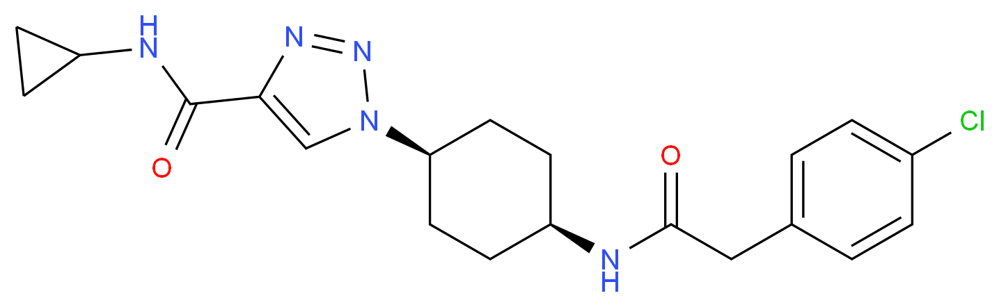 1-(cis-4-{[(4-chlorophenyl)acetyl]amino}cyclohexyl)-N-cyclopropyl-1H-1,2,3-triazole-4-carboxamide_Molecular_structure_CAS_)