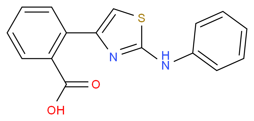2-(2-anilino-1,3-thiazol-4-yl)benzenecarboxylic acid_Molecular_structure_CAS_303150-09-6)