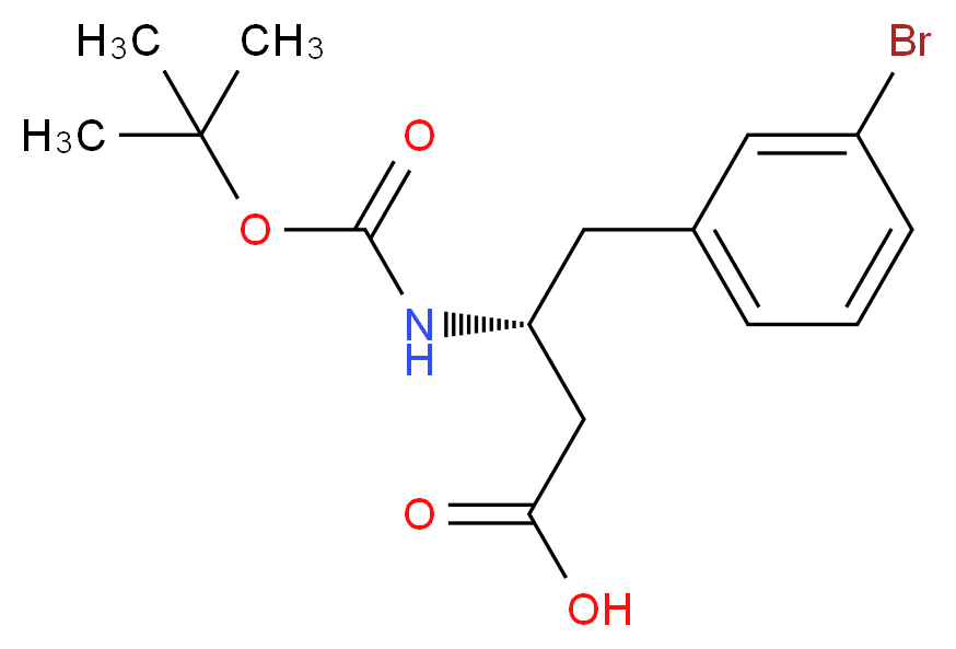 (R)-4-(3-Bromophenyl)-3-((tert-butoxycarbonyl)amino)butanoic acid_Molecular_structure_CAS_1350734-63-2)