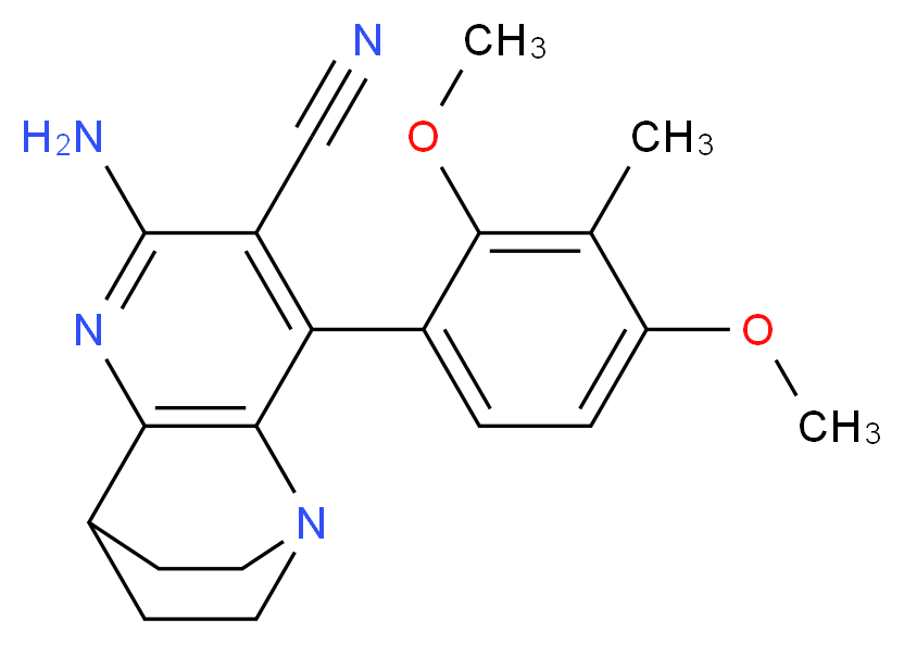 6-amino-8-(2,4-dimethoxy-3-methylphenyl)-3,4-dihydro-2H-1,4-ethano-1,5-naphthyridine-7-carbonitrile_Molecular_structure_CAS_)