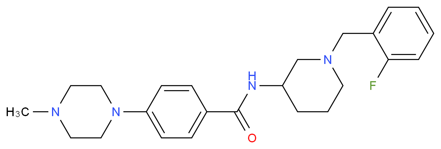 N-[1-(2-fluorobenzyl)-3-piperidinyl]-4-(4-methyl-1-piperazinyl)benzamide_Molecular_structure_CAS_)