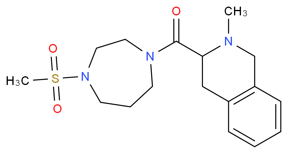 2-methyl-3-{[4-(methylsulfonyl)-1,4-diazepan-1-yl]carbonyl}-1,2,3,4-tetrahydroisoquinoline_Molecular_structure_CAS_)