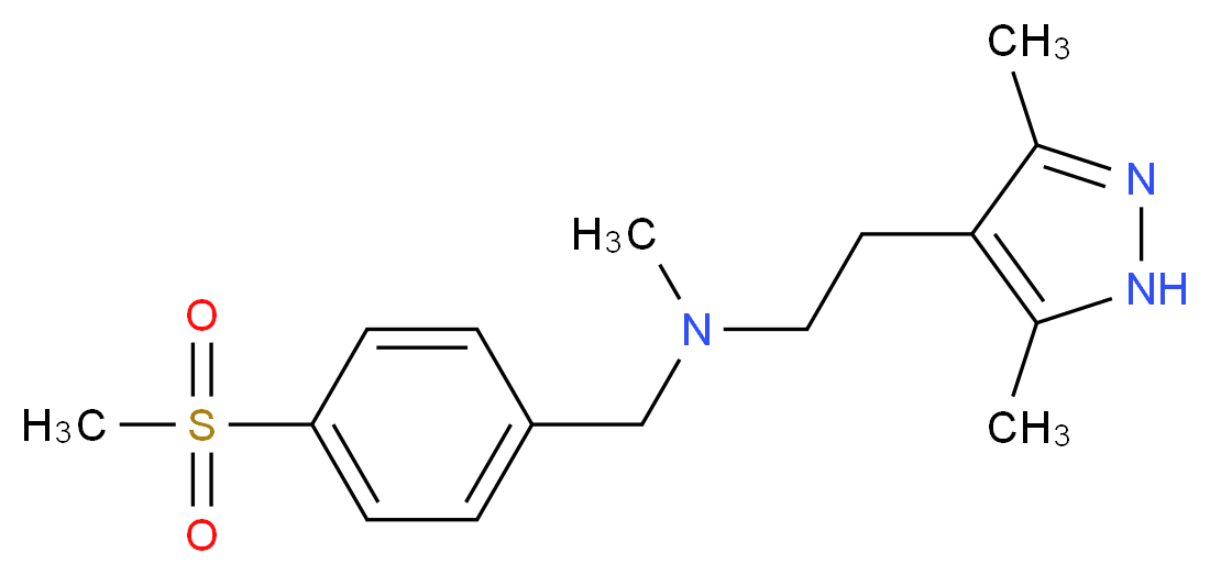 2-(3,5-dimethyl-1H-pyrazol-4-yl)-N-methyl-N-[4-(methylsulfonyl)benzyl]ethanamine_Molecular_structure_CAS_)