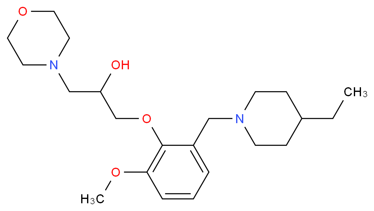 1-{2-[(4-ethylpiperidin-1-yl)methyl]-6-methoxyphenoxy}-3-morpholin-4-ylpropan-2-ol_Molecular_structure_CAS_)