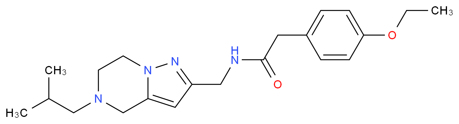 2-(4-ethoxyphenyl)-N-[(5-isobutyl-4,5,6,7-tetrahydropyrazolo[1,5-a]pyrazin-2-yl)methyl]acetamide_Molecular_structure_CAS_)