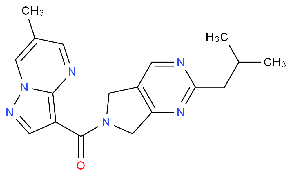 2-isobutyl-6-[(6-methylpyrazolo[1,5-a]pyrimidin-3-yl)carbonyl]-6,7-dihydro-5H-pyrrolo[3,4-d]pyrimidine_Molecular_structure_CAS_)