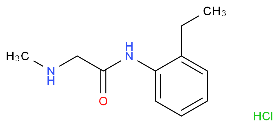 N-(2-ethylphenyl)-2-(methylamino)acetamide hydrochloride_Molecular_structure_CAS_)