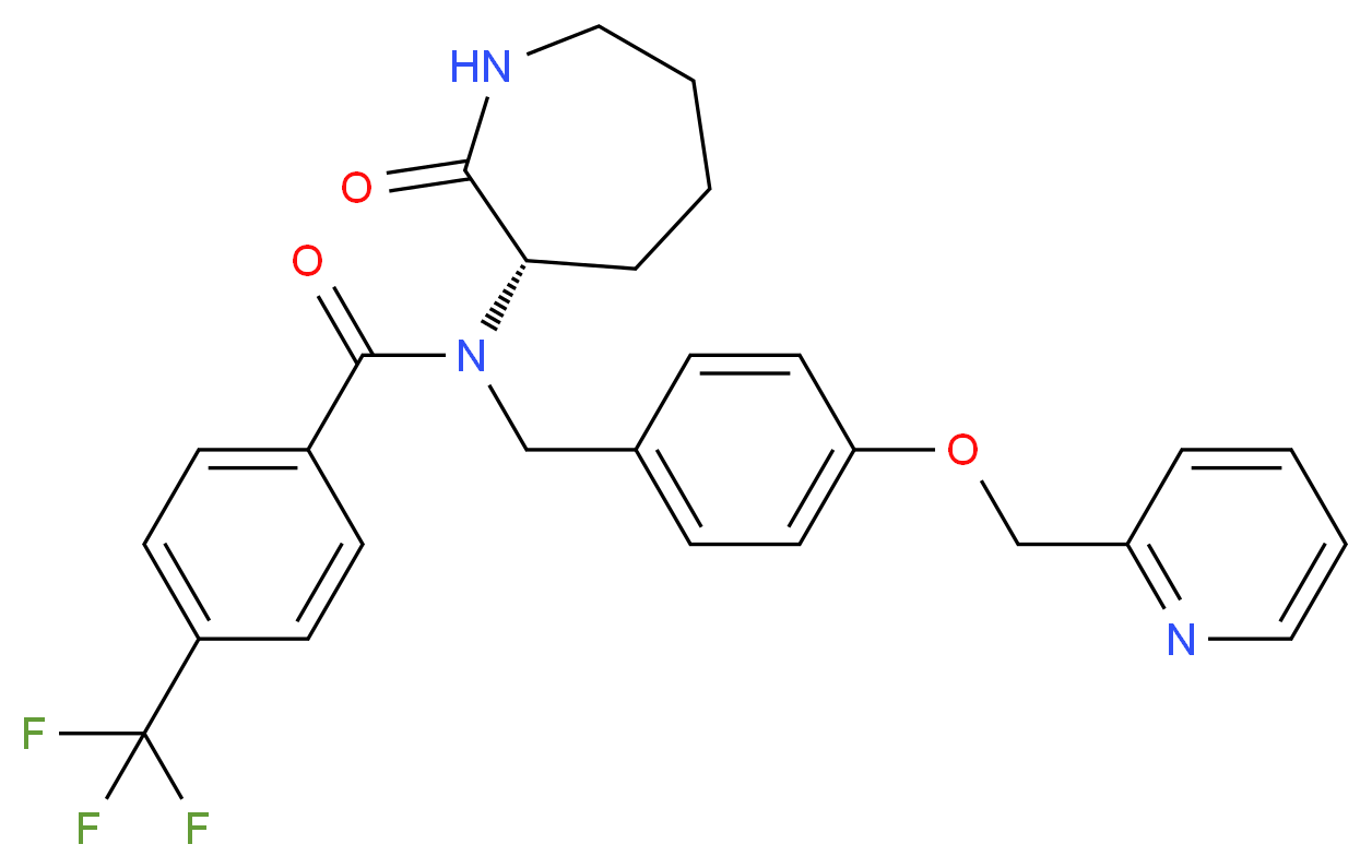 N-[(3S)-2-oxo-3-azepanyl]-N-[4-(2-pyridinylmethoxy)benzyl]-4-(trifluoromethyl)benzamide_Molecular_structure_CAS_)