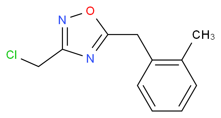 3-(chloromethyl)-5-[(2-methylphenyl)methyl]-1,2,4-oxadiazole_Molecular_structure_CAS_)
