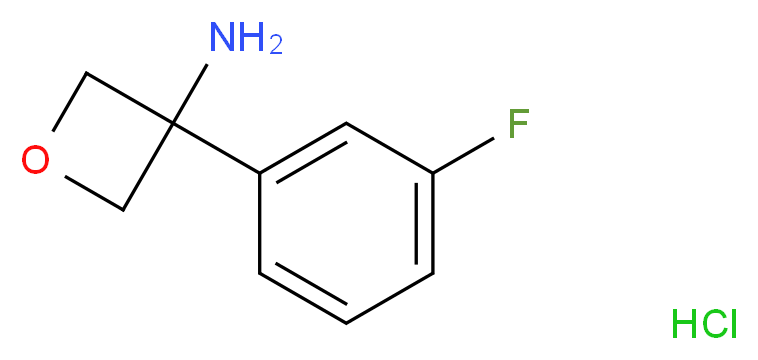 3-Amino-3-(3-fluorophenyl)oxetane hydrochloride_Molecular_structure_CAS_)