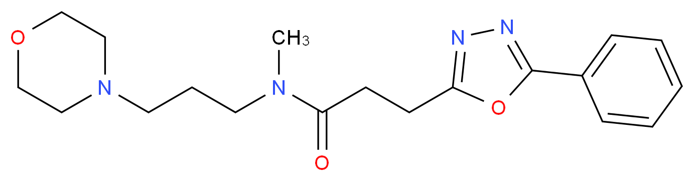 N-methyl-N-[3-(4-morpholinyl)propyl]-3-(5-phenyl-1,3,4-oxadiazol-2-yl)propanamide_Molecular_structure_CAS_)