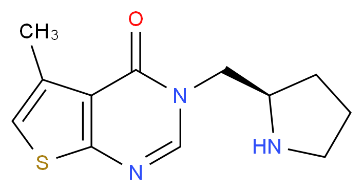 5-methyl-3-[(2R)-pyrrolidin-2-ylmethyl]thieno[2,3-d]pyrimidin-4(3H)-one_Molecular_structure_CAS_)