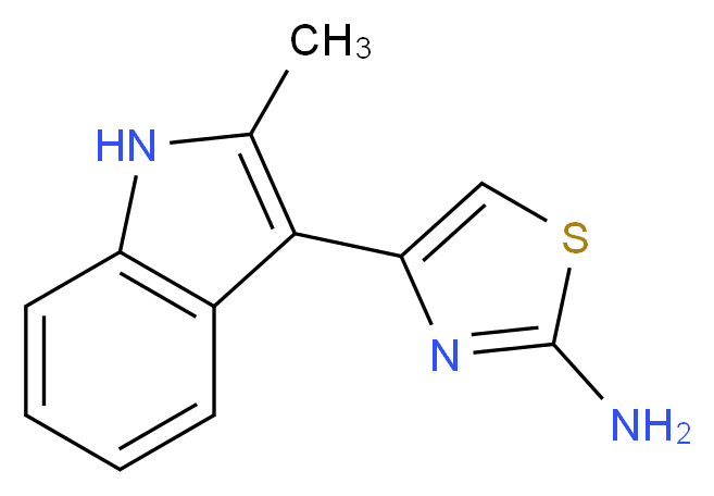 4-(2-Methyl-1H-indol-3-yl)-thiazol-2-ylamine_Molecular_structure_CAS_50825-19-9)