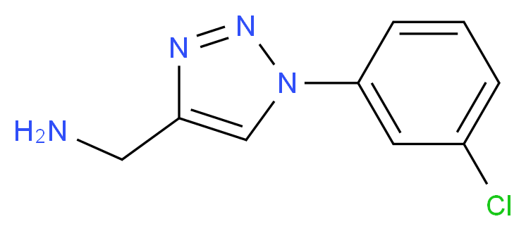 1-[1-(3-CHLOROPHENYL)-1H-1,2,3-TRIAZOL-4-YL]METHANAMINE_Molecular_structure_CAS_)