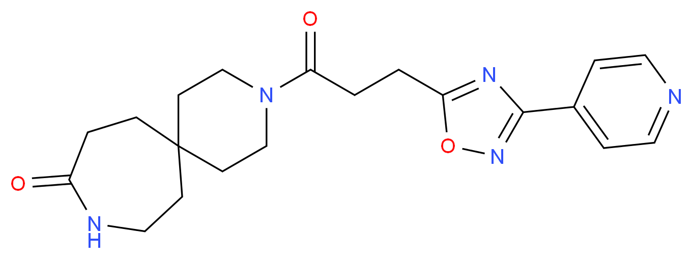 3-[3-(3-pyridin-4-yl-1,2,4-oxadiazol-5-yl)propanoyl]-3,9-diazaspiro[5.6]dodecan-10-one_Molecular_structure_CAS_)