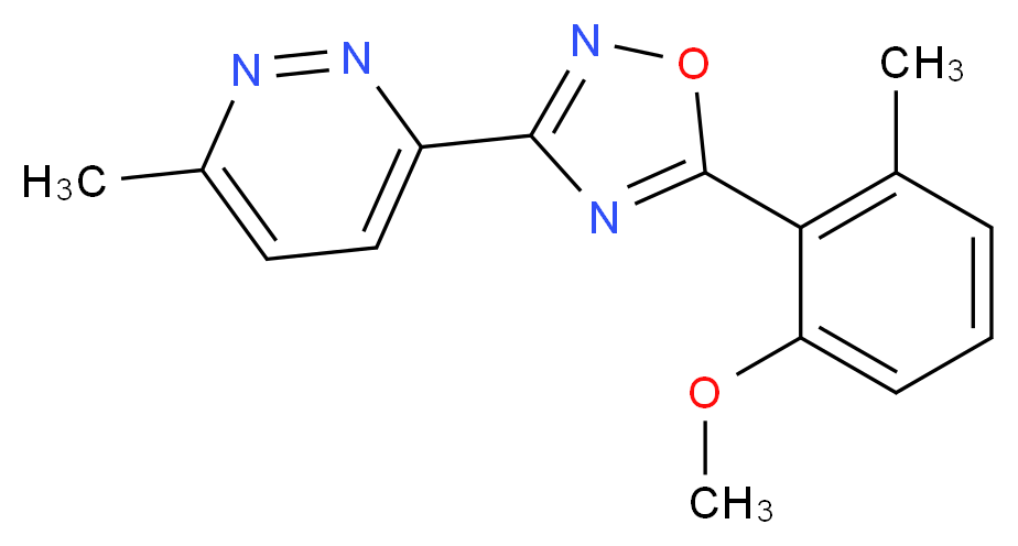 3-[5-(2-methoxy-6-methylphenyl)-1,2,4-oxadiazol-3-yl]-6-methylpyridazine_Molecular_structure_CAS_)