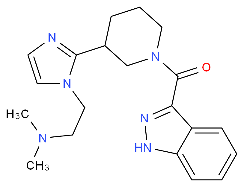 (2-{2-[1-(1H-indazol-3-ylcarbonyl)-3-piperidinyl]-1H-imidazol-1-yl}ethyl)dimethylamine_Molecular_structure_CAS_)