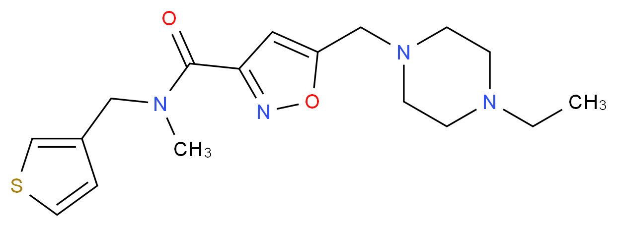 5-[(4-ethylpiperazin-1-yl)methyl]-N-methyl-N-(3-thienylmethyl)isoxazole-3-carboxamide_Molecular_structure_CAS_)