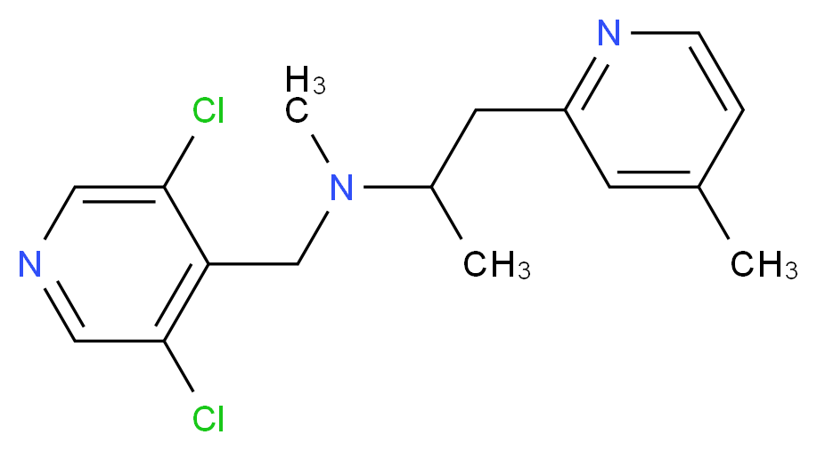 N-[(3,5-dichloropyridin-4-yl)methyl]-N-methyl-1-(4-methylpyridin-2-yl)propan-2-amine_Molecular_structure_CAS_)