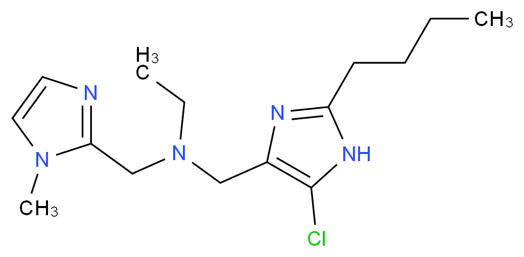 N-[(2-butyl-5-chloro-1H-imidazol-4-yl)methyl]-N-[(1-methyl-1H-imidazol-2-yl)methyl]ethanamine_Molecular_structure_CAS_)