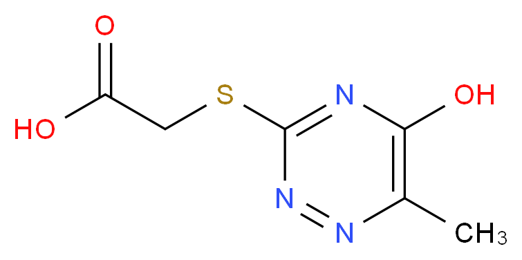 [(5-hydroxy-6-methyl-1,2,4-triazin-3-yl)thio]acetic acid_Molecular_structure_CAS_1566-33-2)