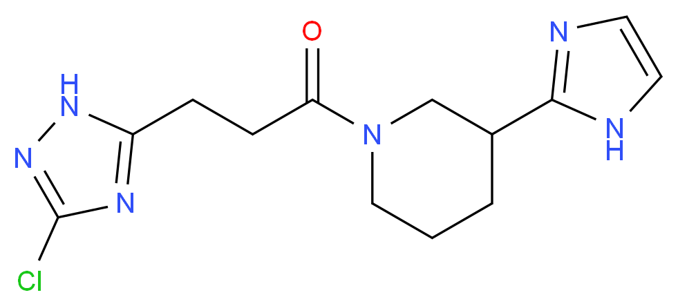 1-[3-(3-chloro-1H-1,2,4-triazol-5-yl)propanoyl]-3-(1H-imidazol-2-yl)piperidine_Molecular_structure_CAS_)