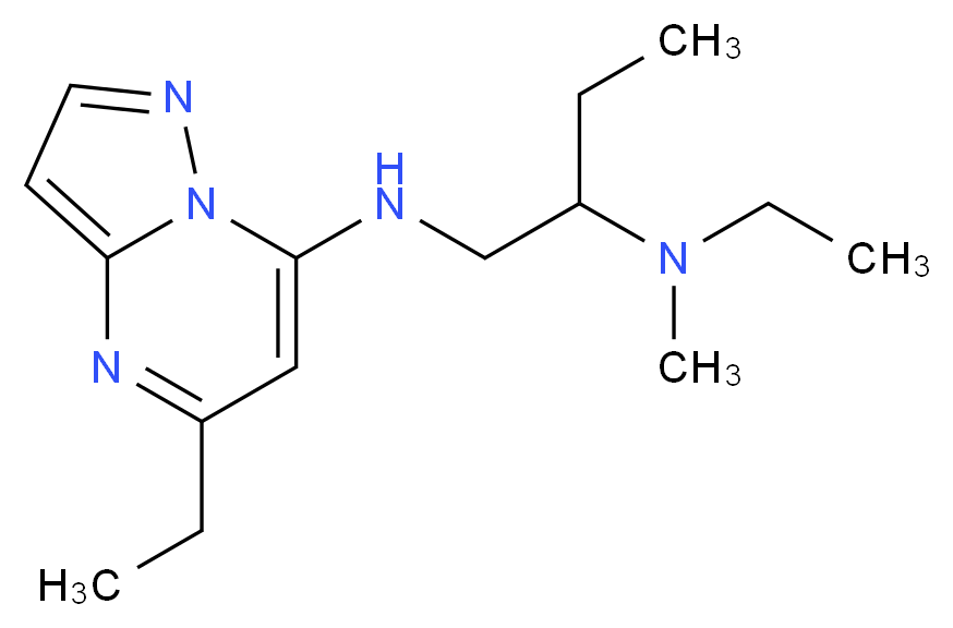 N~2~-ethyl-N~1~-(5-ethylpyrazolo[1,5-a]pyrimidin-7-yl)-N~2~-methyl-1,2-butanediamine_Molecular_structure_CAS_)