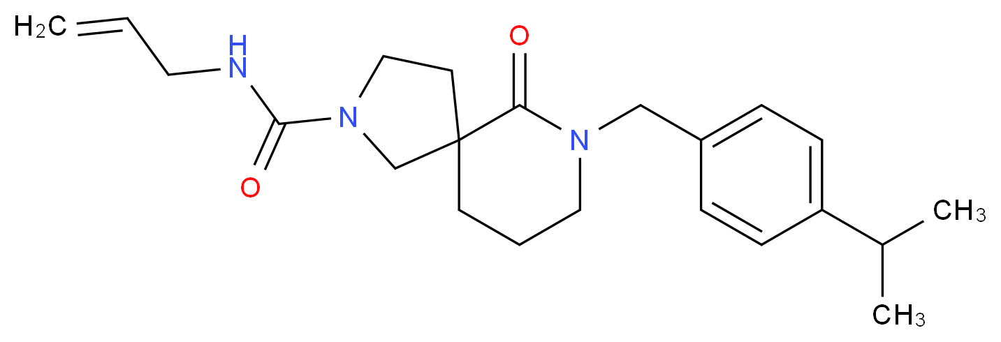 N-allyl-7-(4-isopropylbenzyl)-6-oxo-2,7-diazaspiro[4.5]decane-2-carboxamide_Molecular_structure_CAS_)
