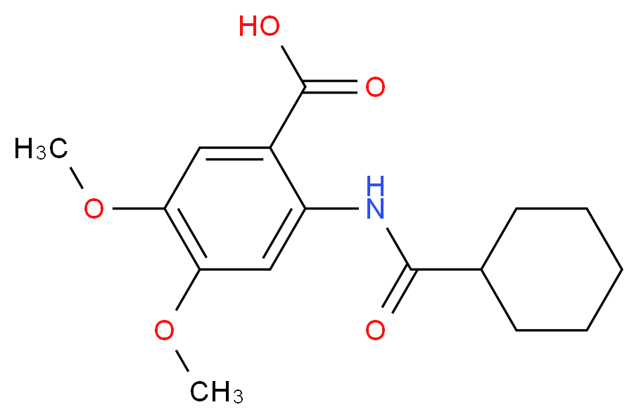 2-[(cyclohexylcarbonyl)amino]-4,5-dimethoxybenzoic acid_Molecular_structure_CAS_)