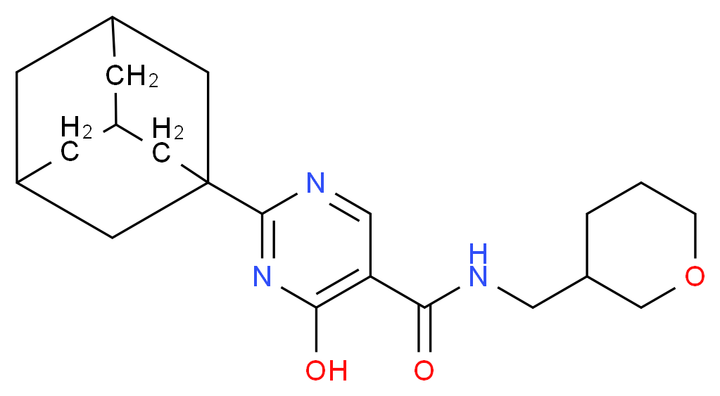 2-(1-adamantyl)-4-hydroxy-N-(tetrahydro-2H-pyran-3-ylmethyl)pyrimidine-5-carboxamide_Molecular_structure_CAS_)