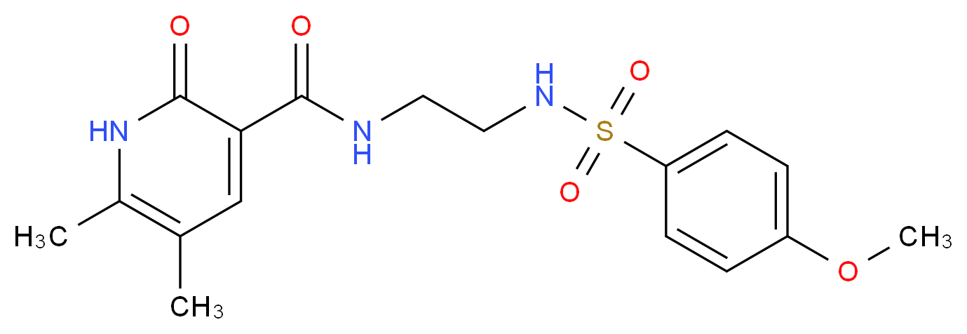 N-(2-{[(4-methoxyphenyl)sulfonyl]amino}ethyl)-5,6-dimethyl-2-oxo-1,2-dihydro-3-pyridinecarboxamide_Molecular_structure_CAS_)