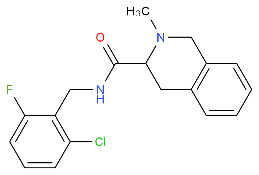 N-(2-chloro-6-fluorobenzyl)-2-methyl-1,2,3,4-tetrahydro-3-isoquinolinecarboxamide_Molecular_structure_CAS_)