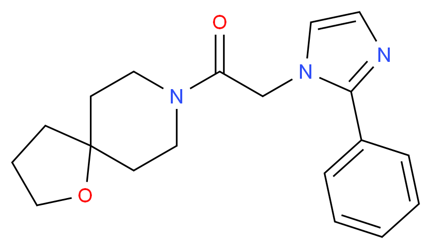 8-[(2-phenyl-1H-imidazol-1-yl)acetyl]-1-oxa-8-azaspiro[4.5]decane_Molecular_structure_CAS_)