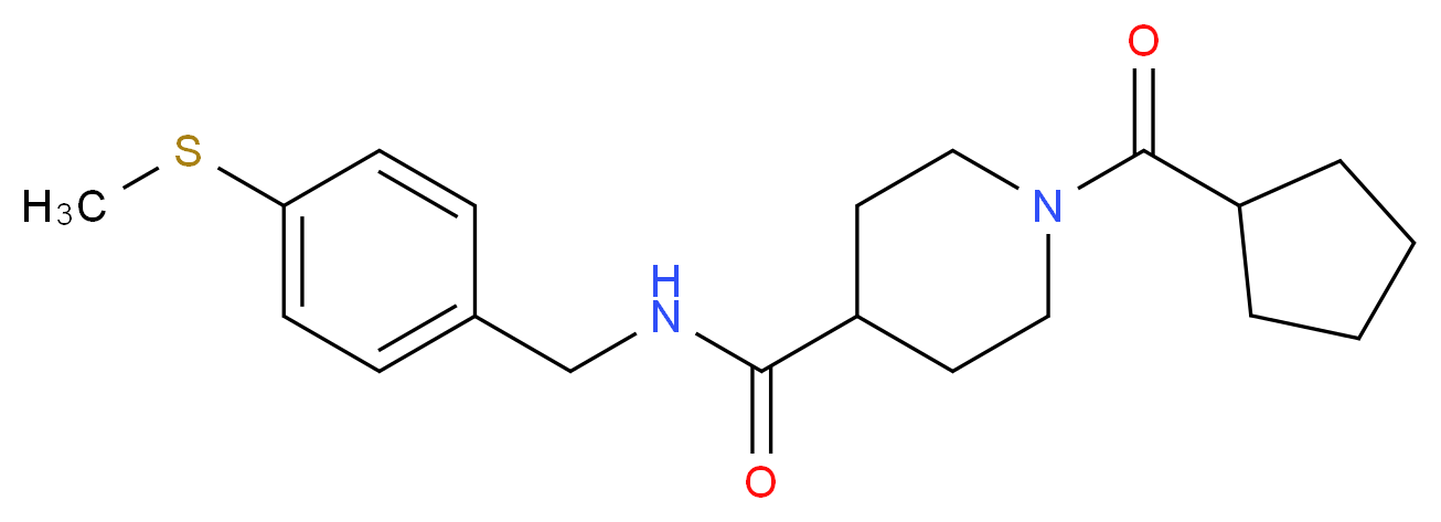 1-(cyclopentylcarbonyl)-N-[4-(methylthio)benzyl]-4-piperidinecarboxamide_Molecular_structure_CAS_)