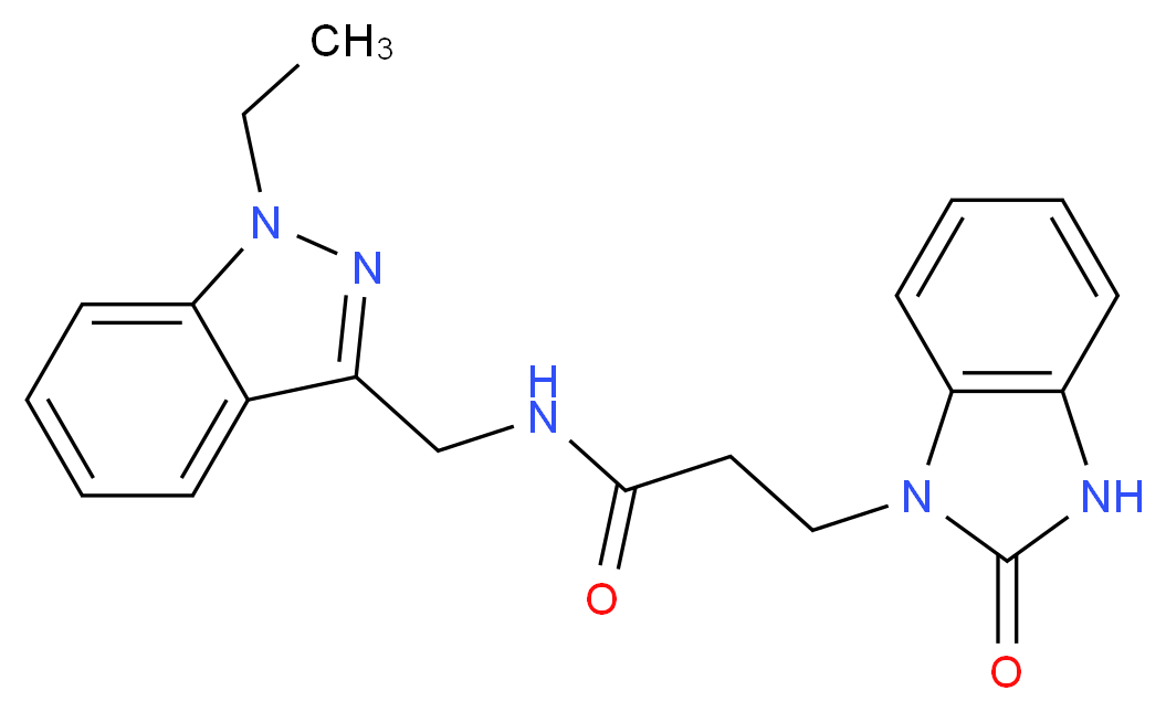 N-[(1-ethyl-1H-indazol-3-yl)methyl]-3-(2-oxo-2,3-dihydro-1H-benzimidazol-1-yl)propanamide_Molecular_structure_CAS_)