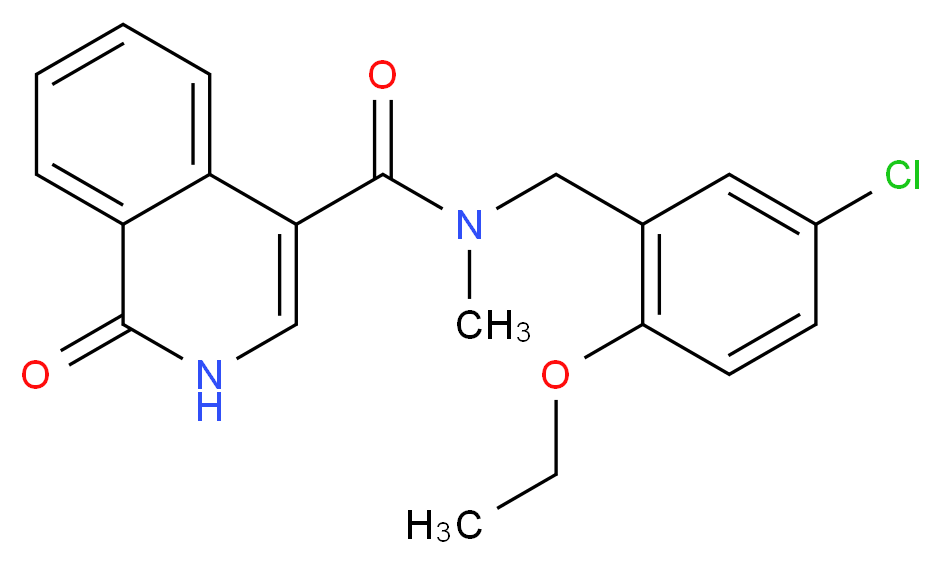 N-(5-chloro-2-ethoxybenzyl)-N-methyl-1-oxo-1,2-dihydroisoquinoline-4-carboxamide_Molecular_structure_CAS_)