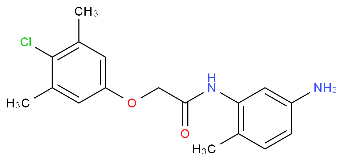 N-(5-Amino-2-methylphenyl)-2-(4-chloro-3,5-dimethylphenoxy)acetamide_Molecular_structure_CAS_)