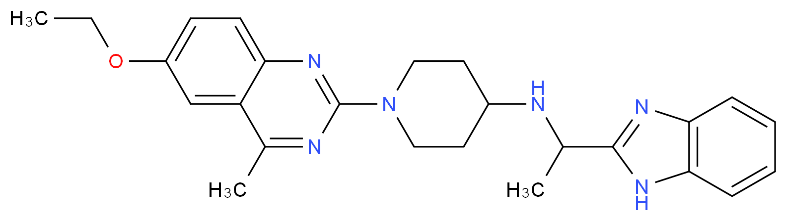 N-[1-(1H-benzimidazol-2-yl)ethyl]-1-(6-ethoxy-4-methyl-2-quinazolinyl)-4-piperidinamine_Molecular_structure_CAS_)