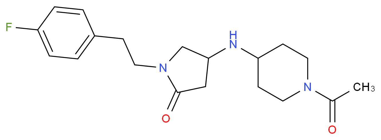 4-[(1-acetyl-4-piperidinyl)amino]-1-[2-(4-fluorophenyl)ethyl]-2-pyrrolidinone_Molecular_structure_CAS_)