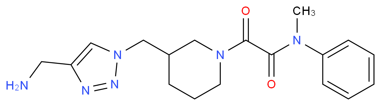 2-(3-{[4-(aminomethyl)-1H-1,2,3-triazol-1-yl]methyl}piperidin-1-yl)-N-methyl-2-oxo-N-phenylacetamide_Molecular_structure_CAS_)