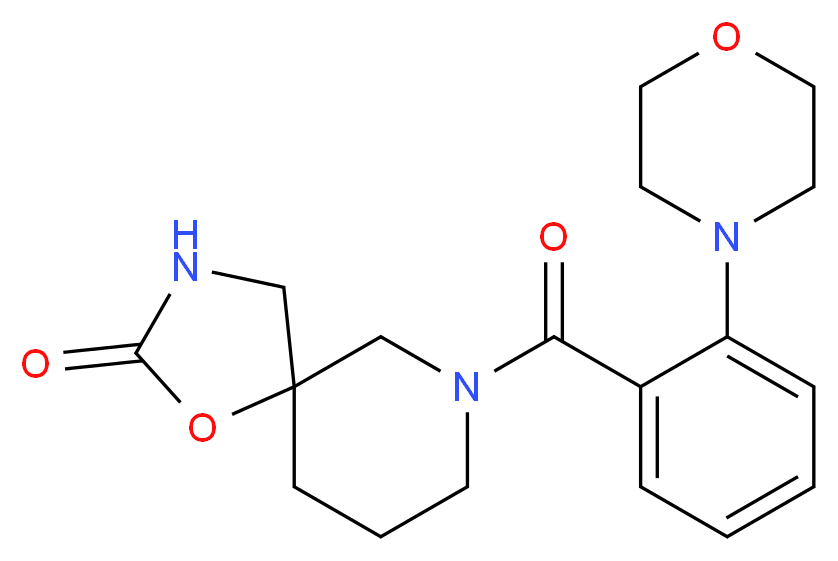 7-[2-(4-morpholinyl)benzoyl]-1-oxa-3,7-diazaspiro[4.5]decan-2-one_Molecular_structure_CAS_)