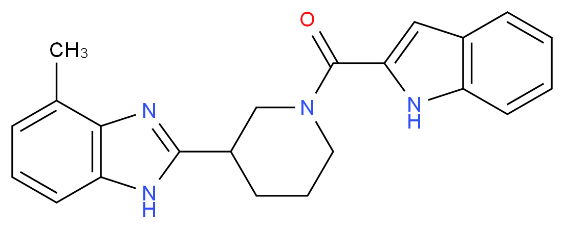 2-[1-(1H-indol-2-ylcarbonyl)-3-piperidinyl]-4-methyl-1H-benzimidazole_Molecular_structure_CAS_)