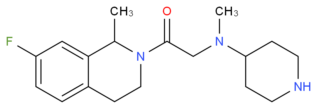 N-[2-(7-fluoro-1-methyl-3,4-dihydroisoquinolin-2(1H)-yl)-2-oxoethyl]-N-methylpiperidin-4-amine_Molecular_structure_CAS_)